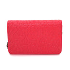 Chanel Camellia Chain Wallet Bifold Leather Pink Shoulder Bag — view 3