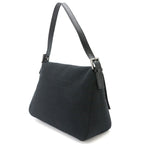Fendi Zucchino Mamma Bucket Shoulder Bag Canvas Black Silver — view 4