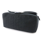 Fendi Zucchino Mamma Bucket Shoulder Bag Canvas Black Silver — view 5
