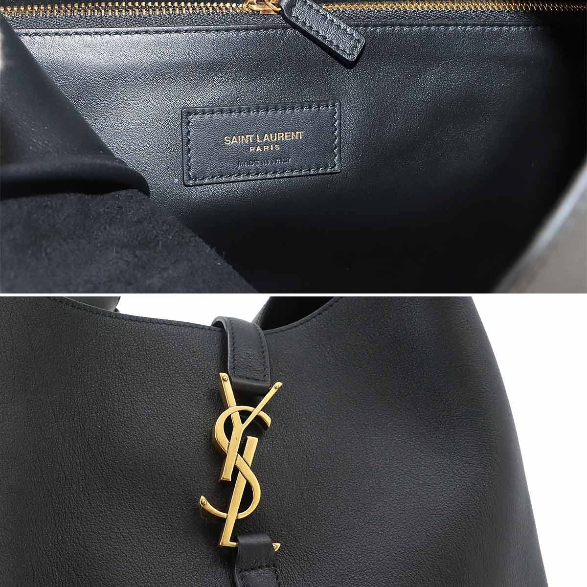 Saint Laurent le 5 a 7 Soft Large Shoulder Bag Leather Black — view 8