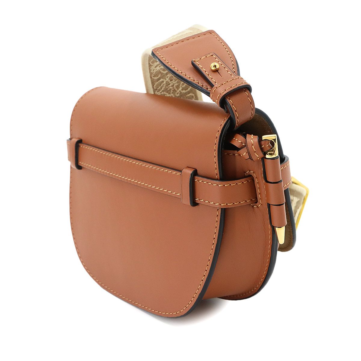 Loewe Gate Dual Mini Shoulder Bag Leather Brown Gold — view 3