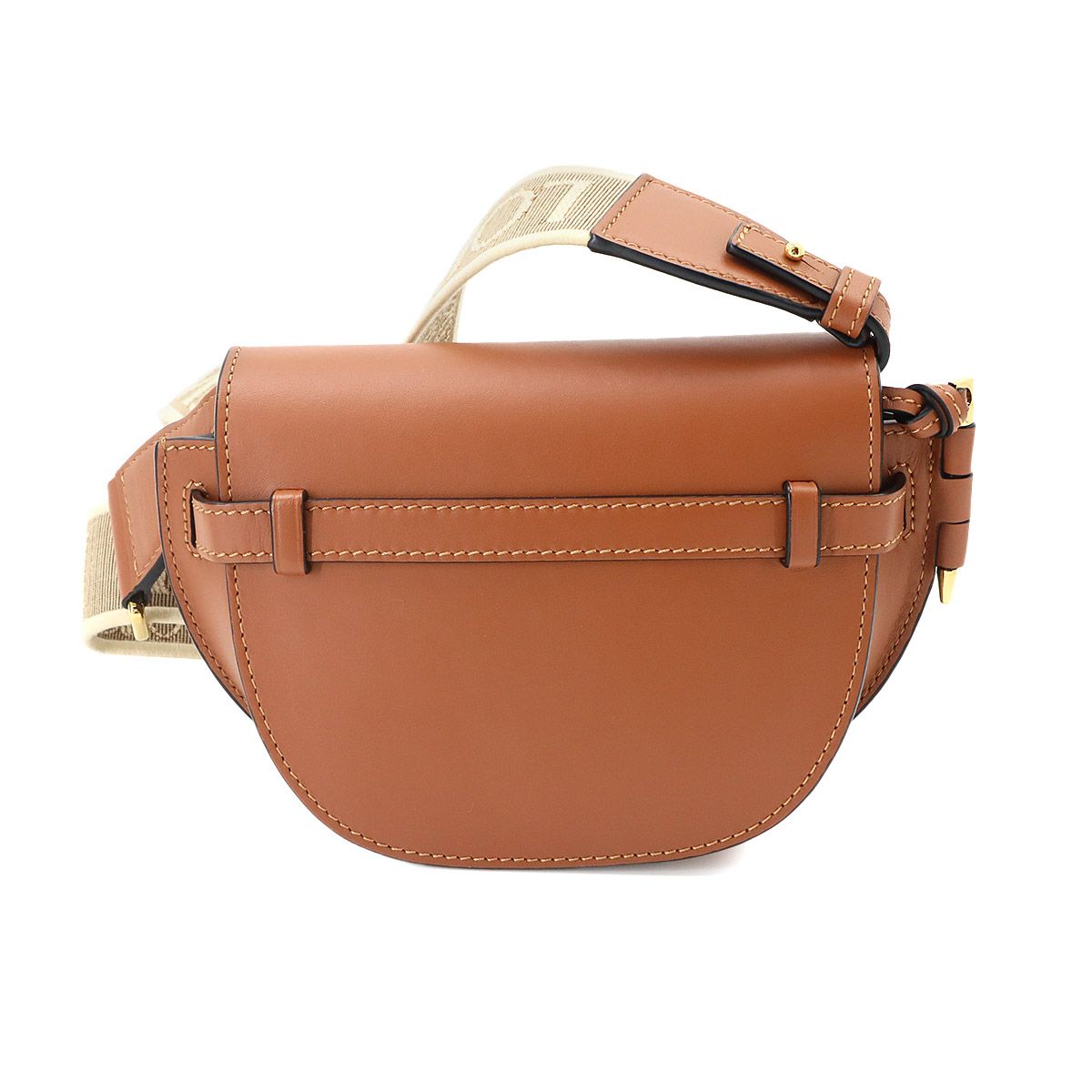 Loewe Gate Dual Mini Shoulder Bag Leather Brown Gold — view 2