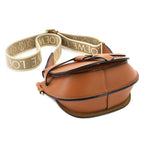Loewe Gate Dual Mini Shoulder Bag Leather Brown Gold — view 4