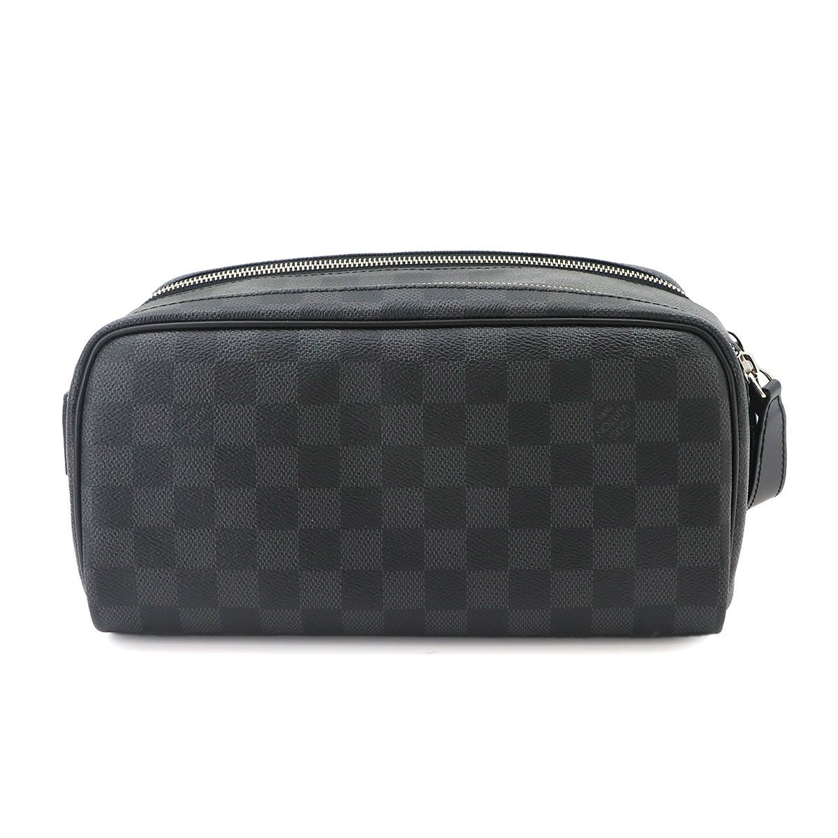 Louis Vuitton Damier Graphite Dopp Kit Hand Bag Black Gray — view 2