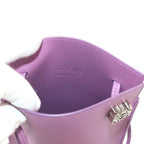 Loewe Dice Pocket Shoulder Bag Leather Purple Silver — view 8