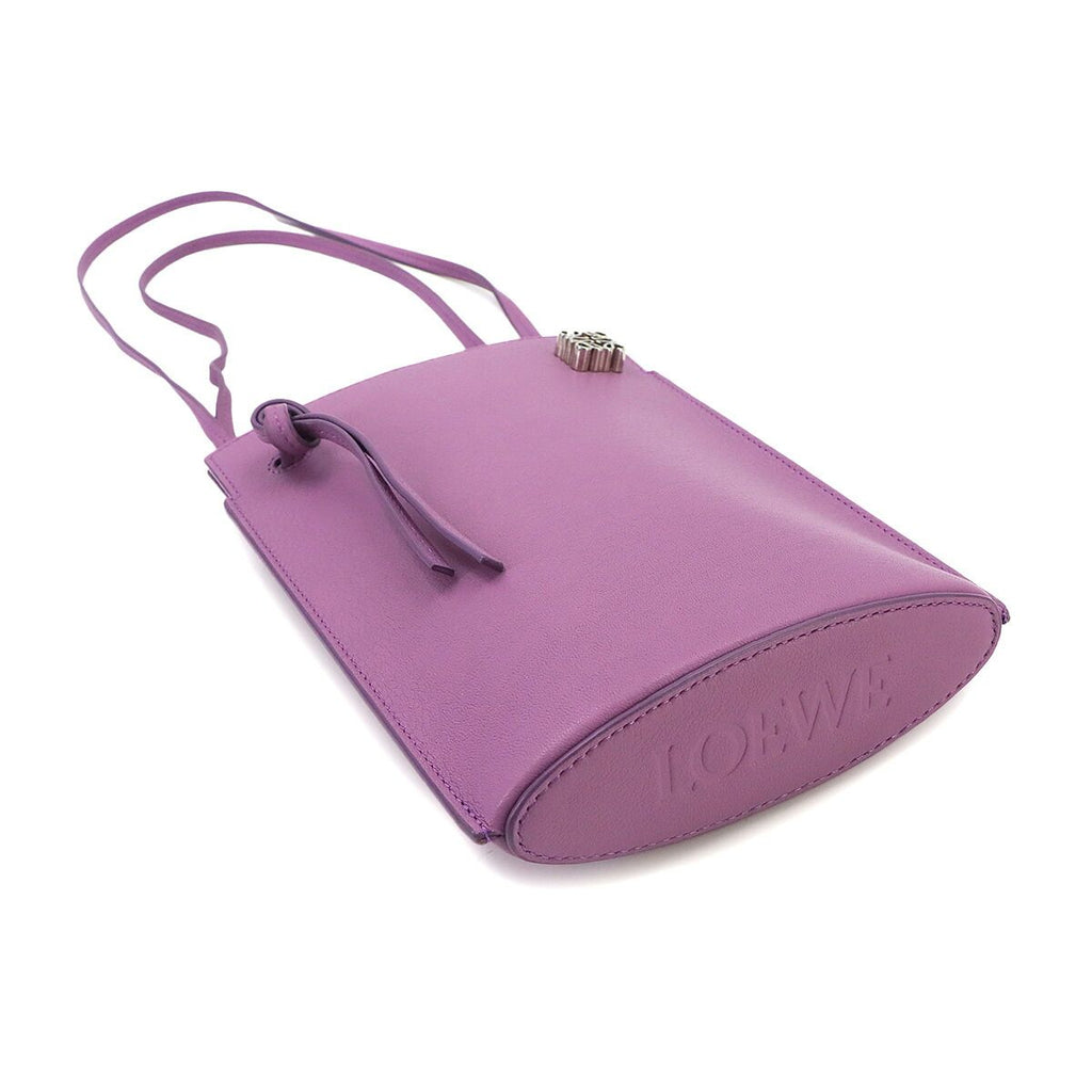 Loewe Dice Pocket Shoulder Bag Leather Purple Silver — view 5