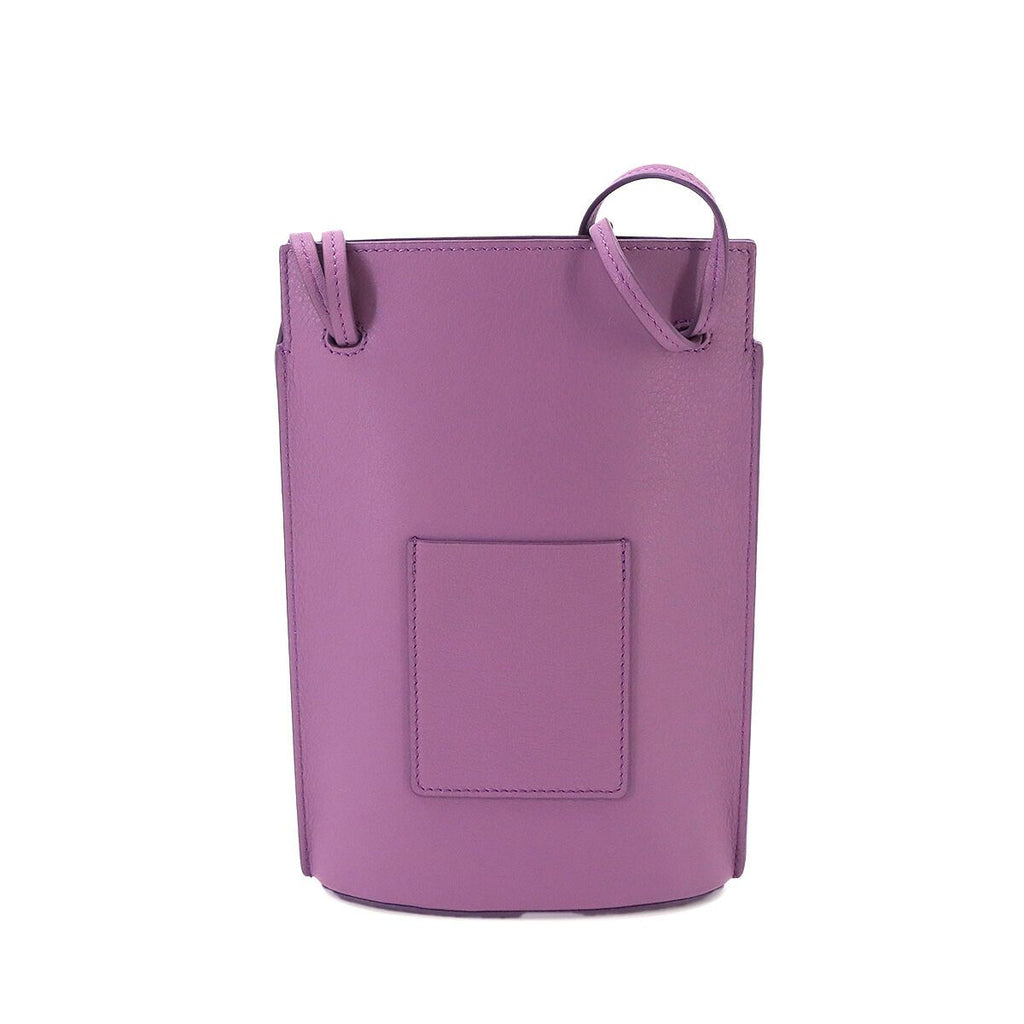 Loewe Dice Pocket Shoulder Bag Leather Purple Silver — view 3