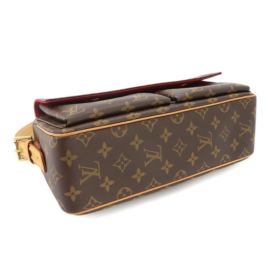 Louis Vuitton Monogram Viva Cite MM Shoulder Bag Brown Gold — view 5