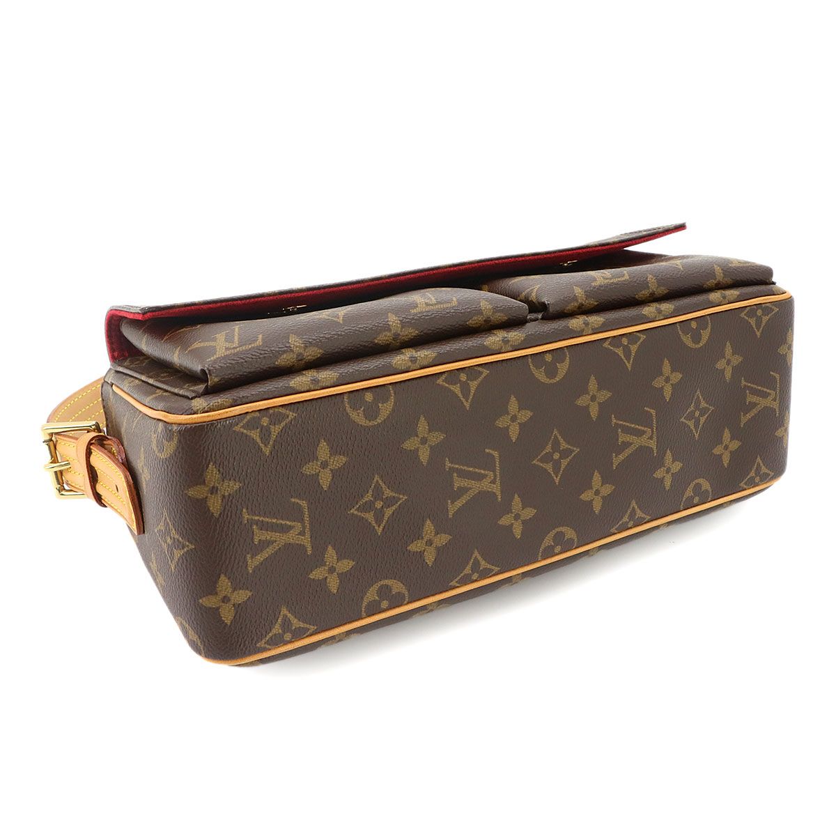 Louis Vuitton Monogram Viva Cite MM Shoulder Bag Brown Gold — view 5