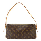 Louis Vuitton Monogram Viva Cite MM Shoulder Bag Brown Gold — view 3