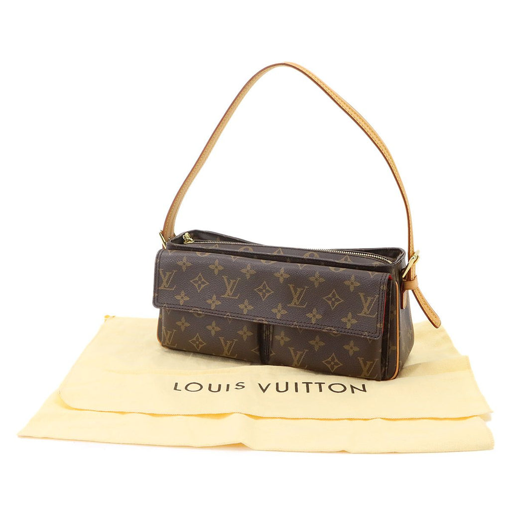 Louis Vuitton Monogram Viva Cite MM Shoulder Bag Brown Gold — view 2