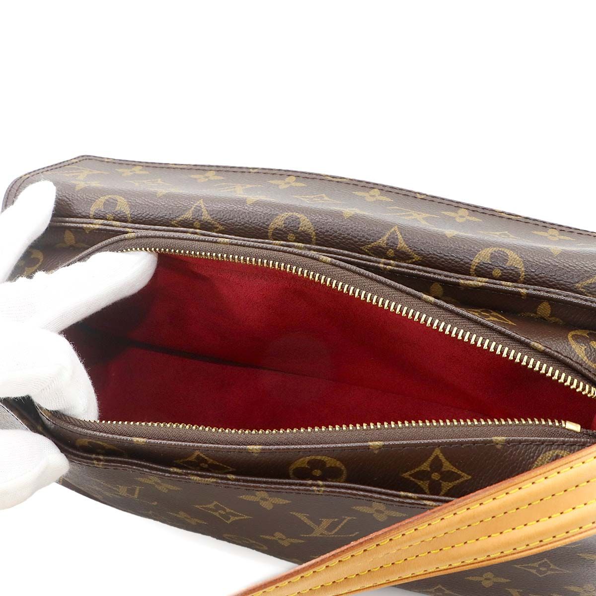 Louis Vuitton Monogram Viva Cite MM Shoulder Bag Brown Gold — view 7