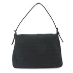 Fendi Zucchino Mamma Bucket Shoulder Bag Canvas Black Silver — view 2