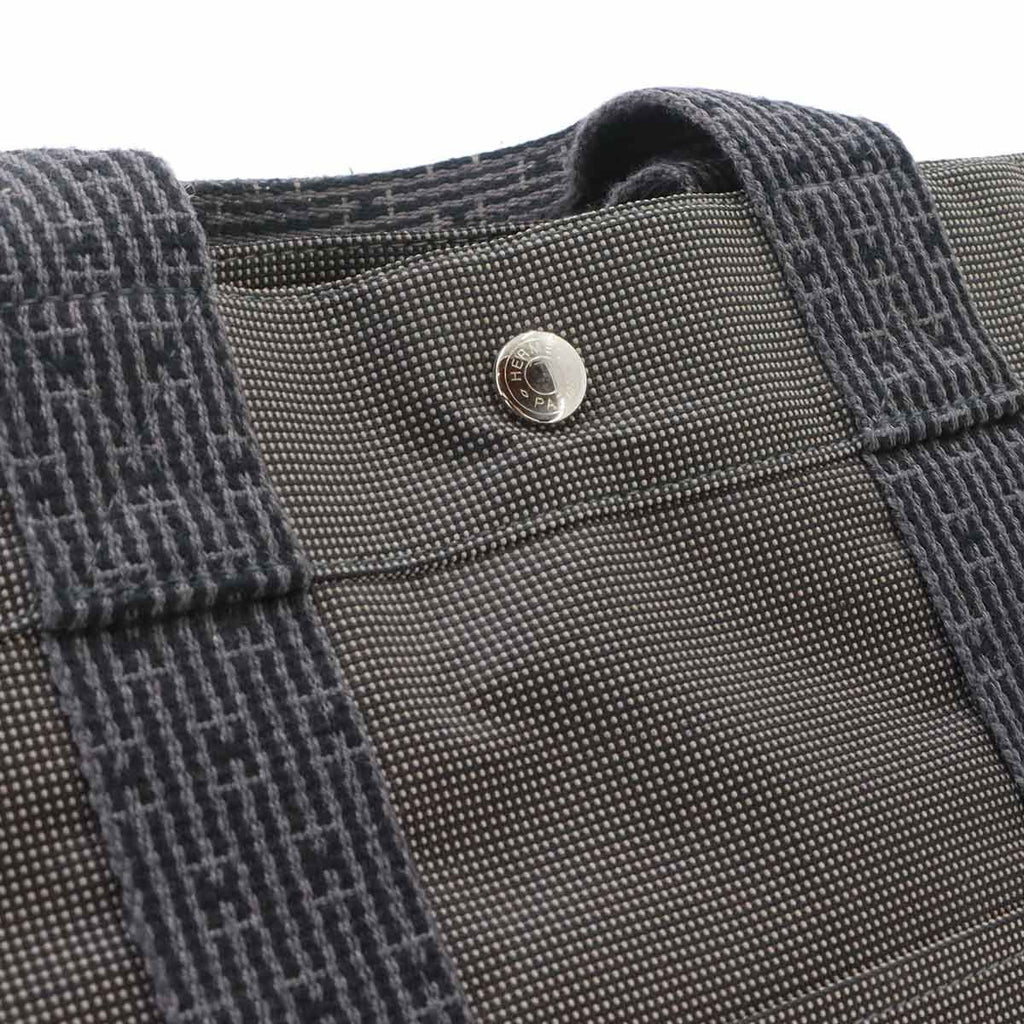 Hermes Her Line Tote Bag MM Canvas Gray Silver Herline — view 8
