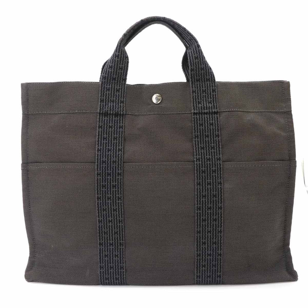 Hermes Her Line Tote Bag MM Canvas Gray Silver Herline — view 2