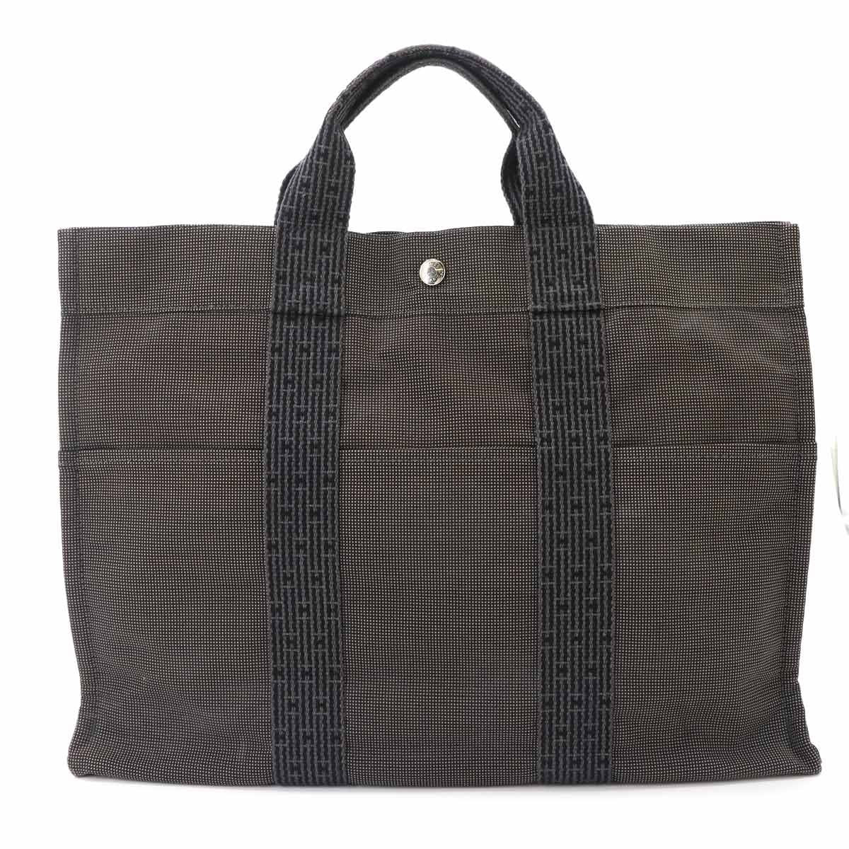 Hermes Her Line Tote Bag MM Canvas Gray Silver Herline — view 2
