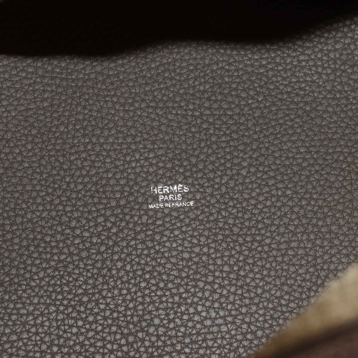 Hermes Picotin Lock MM Hand Bag Taurillon Clemence Etain Silver — view 7