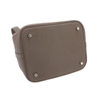 Hermes Picotin Lock MM Hand Bag Taurillon Clemence Etain Silver — view 4