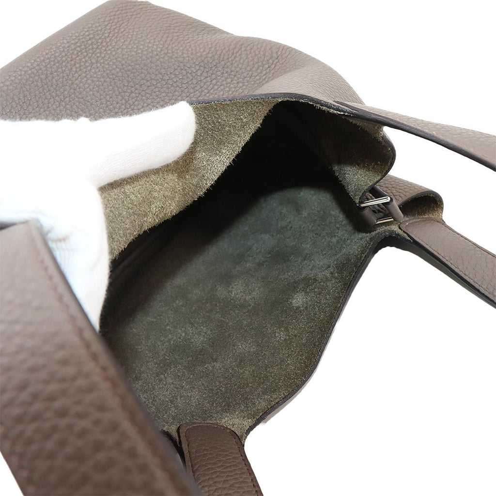 Hermes Picotin Lock MM Hand Bag Taurillon Clemence Etain Silver — view 8