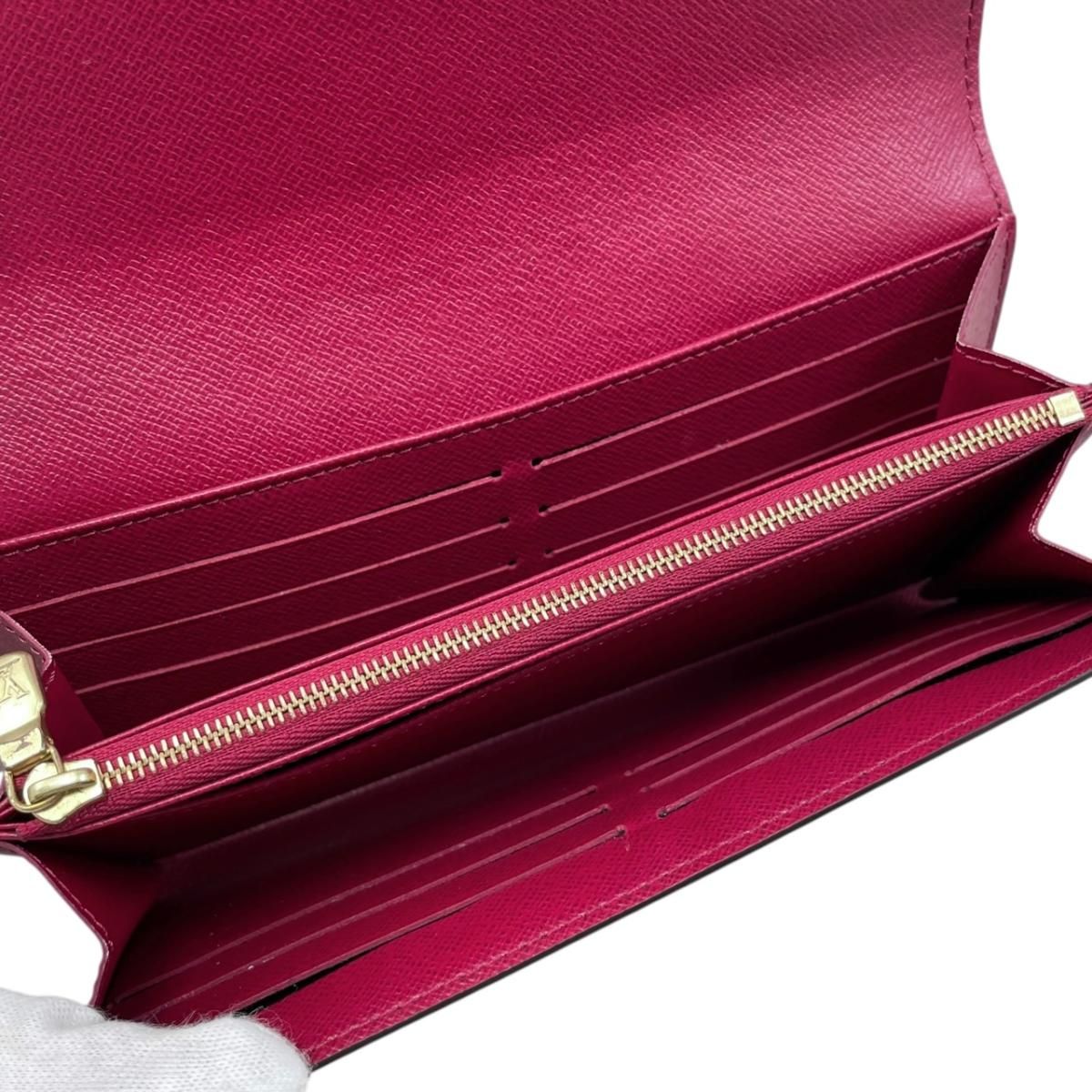 Louis Vuitton Bifold Wallet Portefeuille Sarah Monogram Fuchsia Pink — view 7