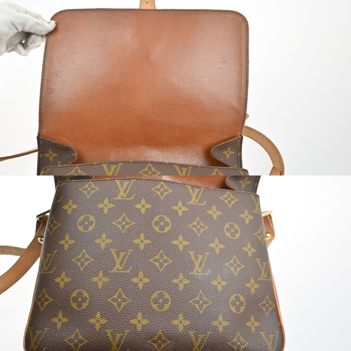 Louis Vuitton Cartouchiere GM Shoulder Bag Monogram Leather — view 8