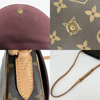 Louis Vuitton Shoulder Bag Monogram Saint Cloud Crossbody Brown Gold — view 7