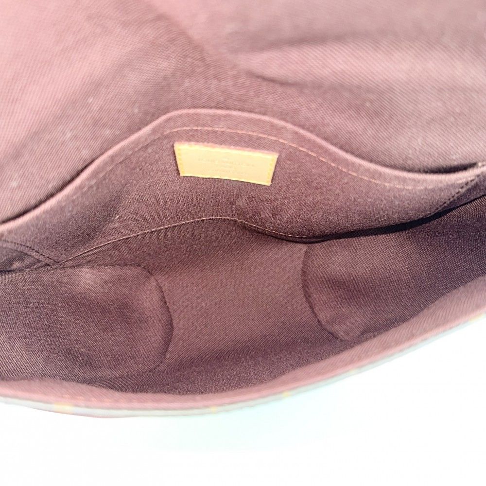 Louis Vuitton Shoulder Bag Monogram Saint Cloud Crossbody Brown Gold — view 4