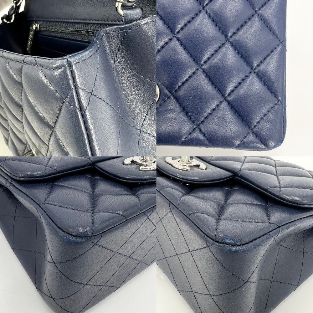 Chanel Shoulder Bag Mini Quilted Turnlock Single Chain Flap Crossbody CC Logo — view 8
