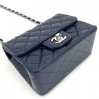 Chanel Shoulder Bag Mini Quilted Turnlock Single Chain Flap Crossbody CC Logo — view 3