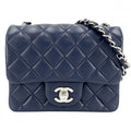 Chanel Shoulder Bag Mini Quilted Turnlock Single Chain Flap Crossbody CC Logo