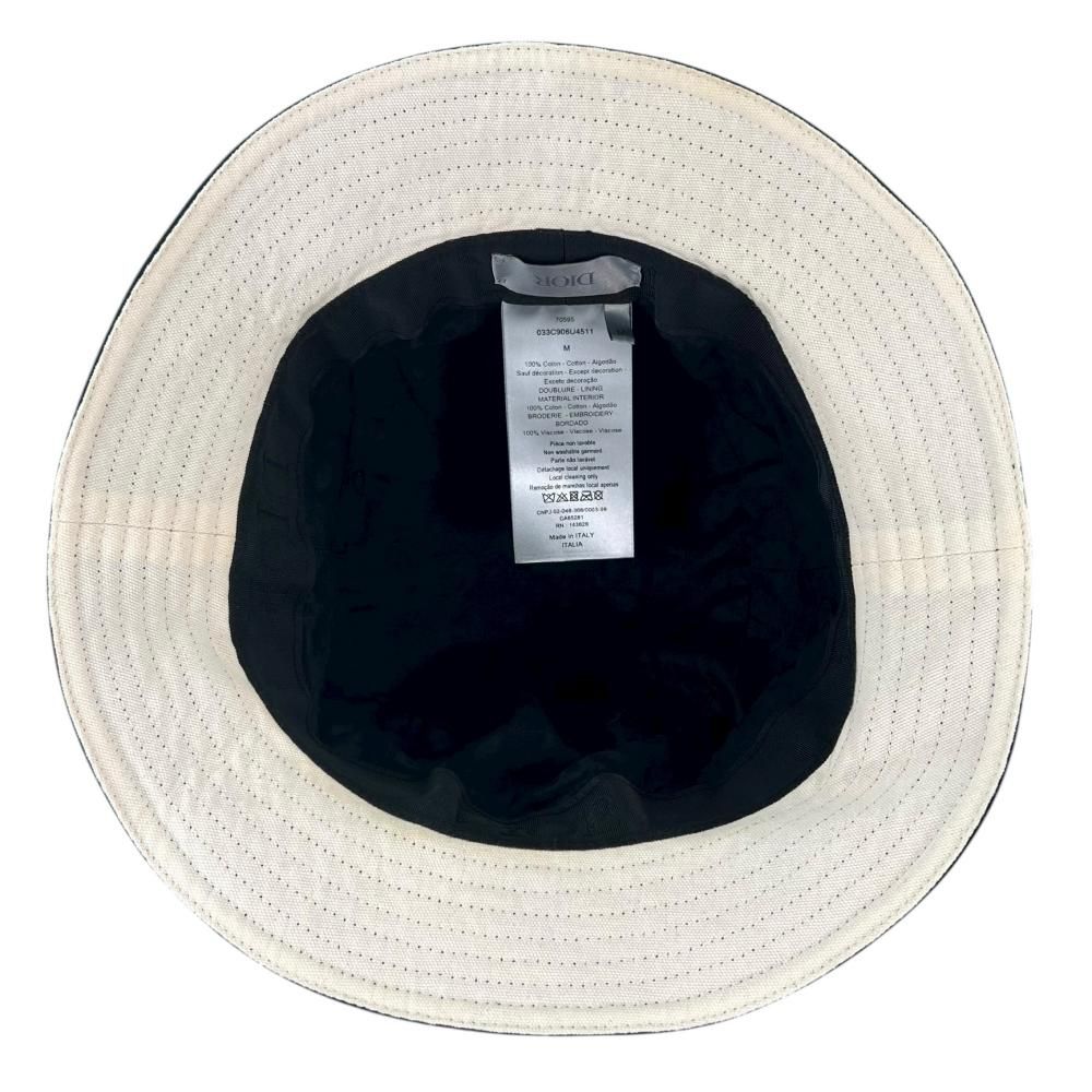 Dior Hat Travis Scott Cactus Jacket Bucket Hat Embroidery Cotton Navy Blue Ivory — view 4