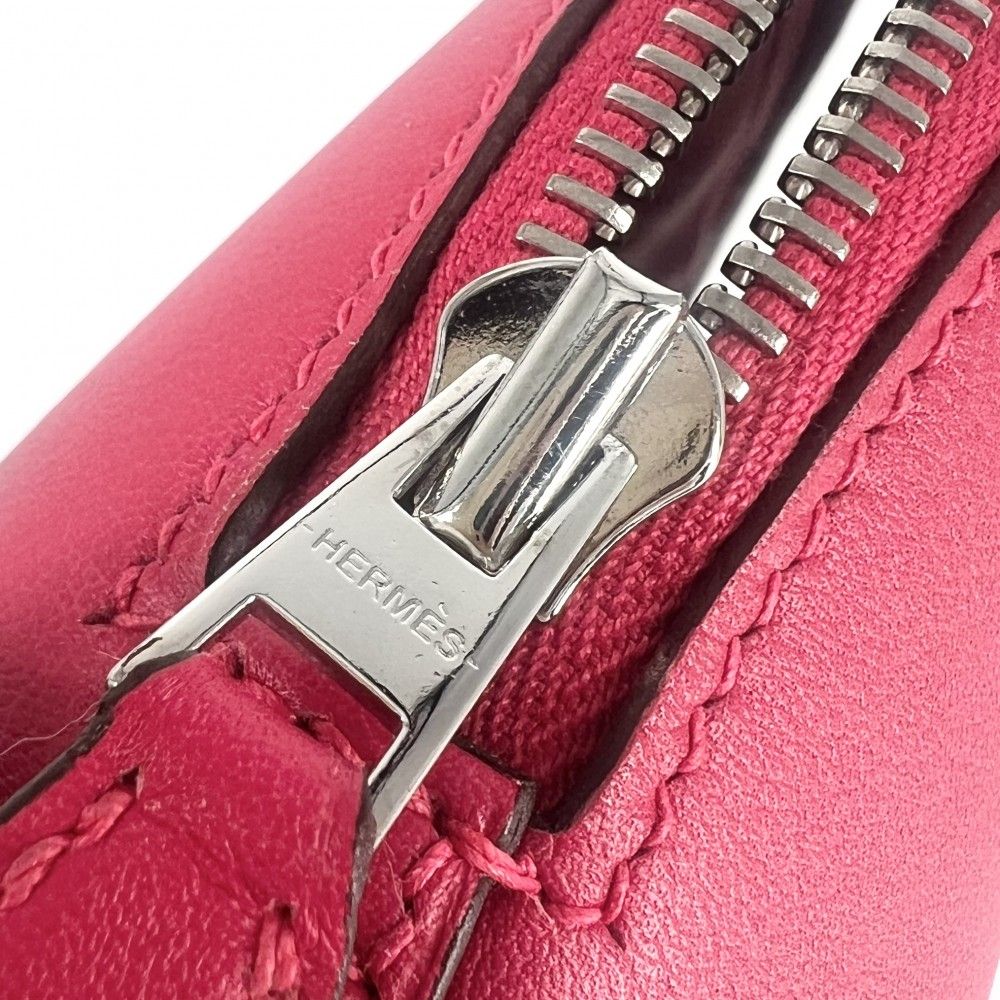 Hermes 2-Way Bolide 27 Handbag Shoulder Bag Crossbody Swift Pink Silver — view 8
