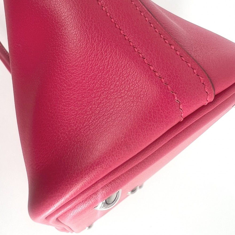 Hermes 2-Way Bolide 27 Handbag Shoulder Bag Crossbody Swift Pink Silver — view 7