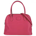Hermes 2-Way Bolide 27 Handbag Shoulder Bag Crossbody Swift Pink Silver