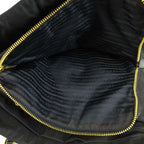 Prada Tote Bag Chain Shoulder Nylon Leather Gold — view 4