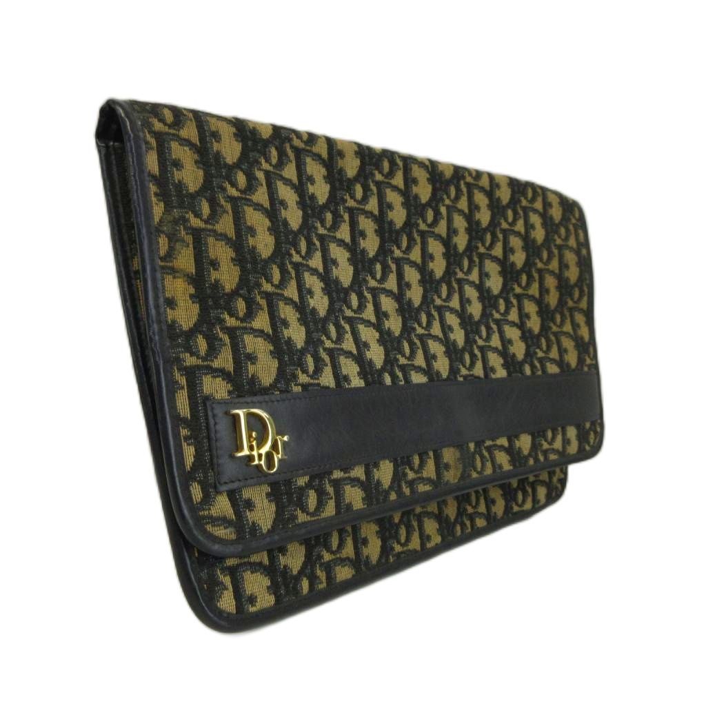 Dior Vintage Secondbag Clutch Canvas Leather Trotter — view 5
