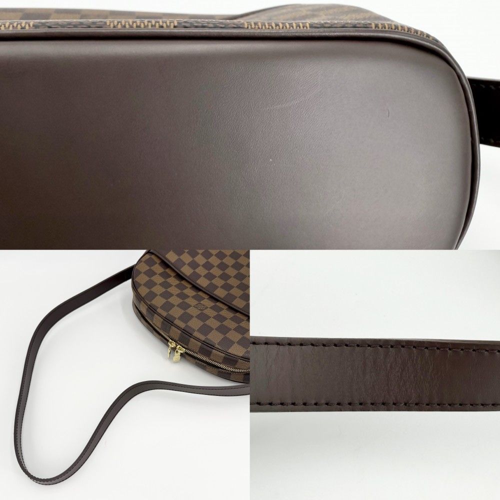 Louis Vuitton Shoulder Bag Damier Ipanema GM Mount Brown Gold — view 7