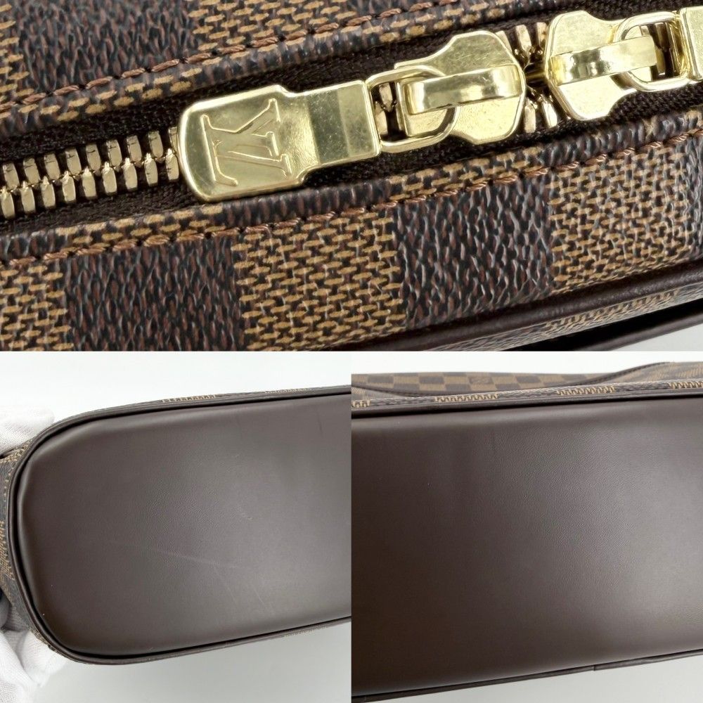 Louis Vuitton Shoulder Bag Damier Ipanema GM Mount Brown Gold — view 6