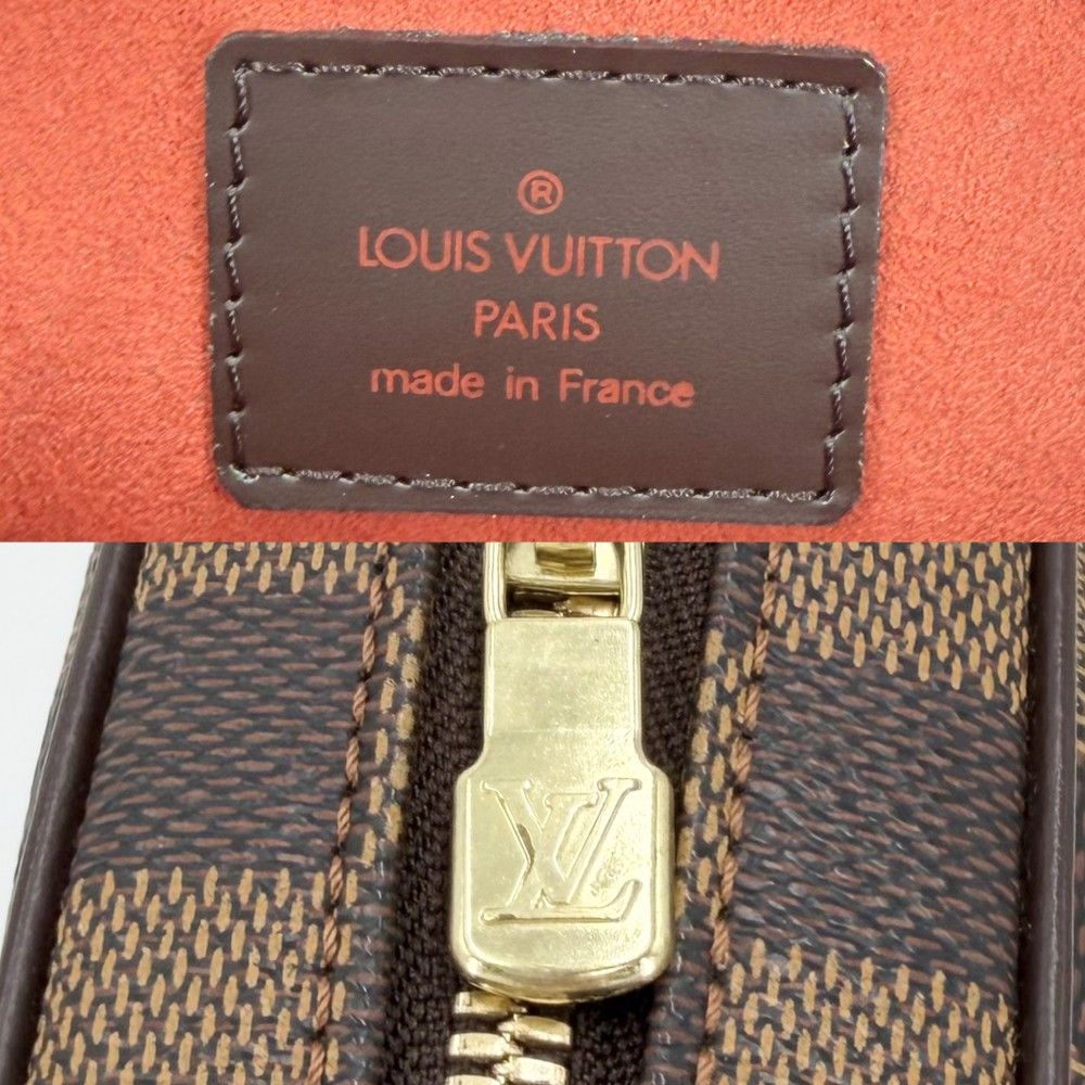 Louis Vuitton Shoulder Bag Damier Ipanema GM Mount Brown Gold — view 5