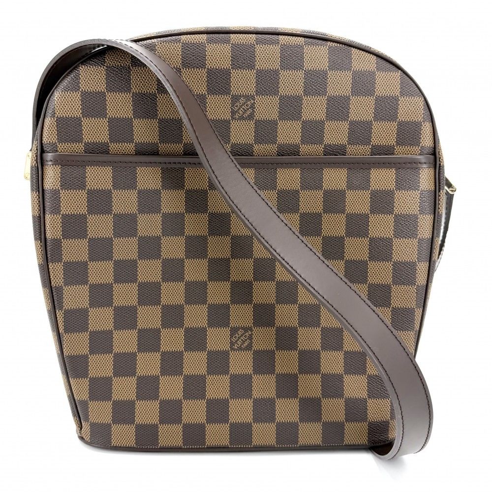 Louis Vuitton Shoulder Bag Damier Ipanema GM Mount Brown Gold