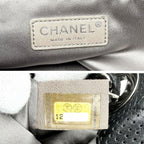 Chanel Shoulder Bag Perforated Mesh Chain Handle CC Logo Coco Leather Black — view 4