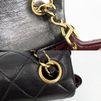 Chanel Shoulder Bag Mini Quilted Chain Turnlock Crossbody Mini Vintage CC Logo — view 8