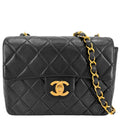 Chanel Shoulder Bag Mini Quilted Chain Turnlock Crossbody Mini Vintage CC Logo