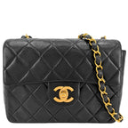 Chanel Shoulder Bag Mini Quilted Chain Turnlock Crossbody Mini Vintage CC Logo
