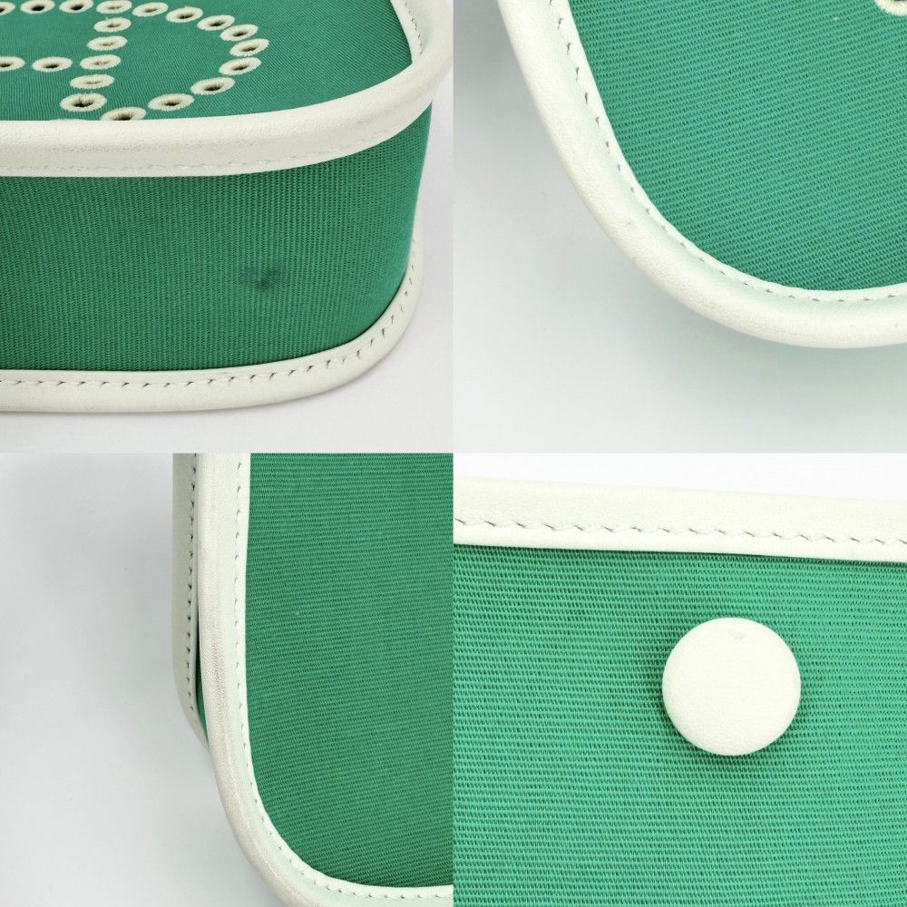 Hermes Shoulder Bag Neo Evelyne TPM Crossbody Neo Green Canvas Leather Mint — view 6