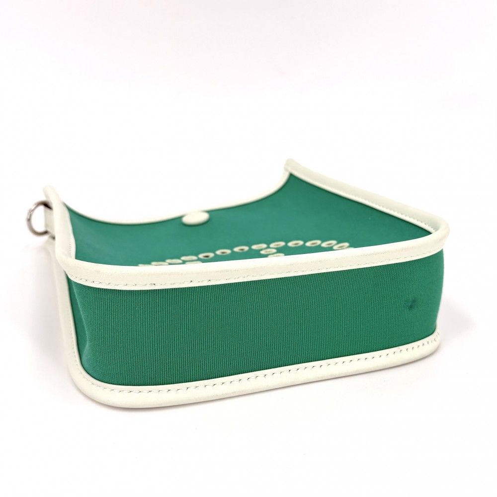 Hermes Shoulder Bag Neo Evelyne TPM Crossbody Neo Green Canvas Leather Mint — view 3