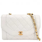 Chanel Shoulder Bag Quilted Diana Chain CC Logo Crossbody Turnlock Lambskin