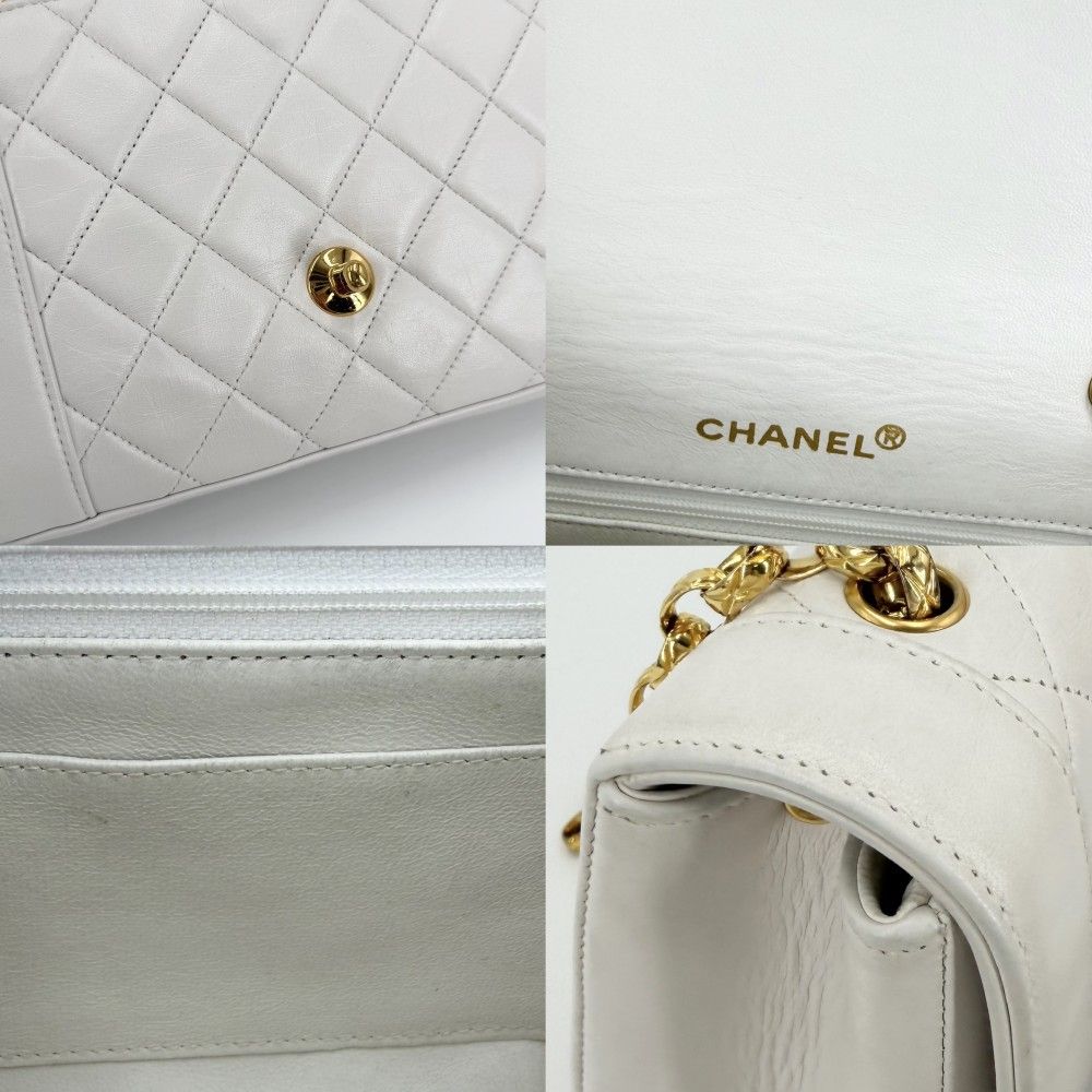 Chanel Shoulder Bag Quilted Diana Chain CC Logo Crossbody Turnlock Lambskin — view 7