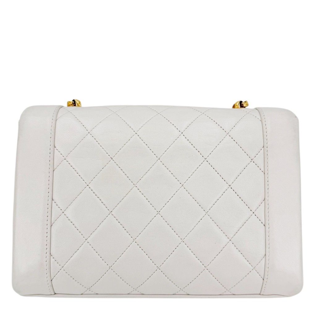 Chanel Shoulder Bag Quilted Diana Chain CC Logo Crossbody Turnlock Lambskin — view 2