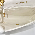 Chanel Shoulder Bag Quilted Diana Chain CC Logo Crossbody Turnlock Lambskin — view 4